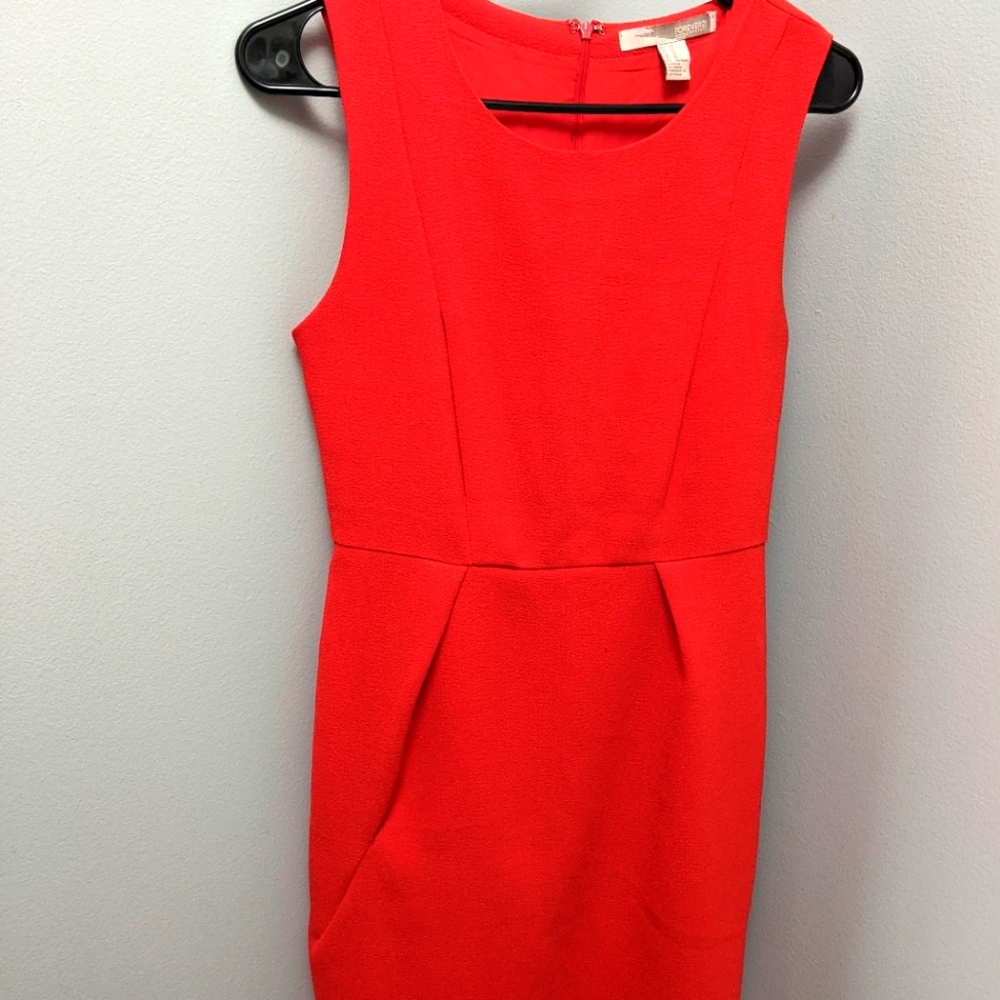 Forever 21 Red Sleeveless Dress. Size XS.  Perfect Condition.